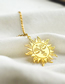 Fashion Gold Alloy Geometric Sun Necklace