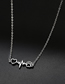 Fashion #silver (2 Pieces) Alloy Geometric Ecg Heart Necklace