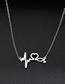 Fashion White K (2 Pieces) Alloy Geometric Ecg Heart Necklace