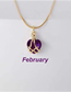Fashion February (february) (2 Items) Alloy Geometric Heart Necklace