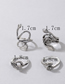 Fashion Silver Alloy Geometric Snake Ring Set