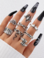 Fashion Silver Alloy Spider Web Scorpion Skull Ring Set