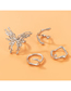 Fashion 1# Alloy Geometric Butterfly Irregular Ring Set