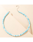 Fashion Blue Multicolored Clay Beaded Necklace