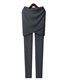 Fashion Dark Gray Irregular Crossover Two-piece Wrap-up Skirt Pants