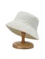 Fashion Beige Lamb Wool Solid Color Light Board Bucket Hat