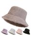 Fashion Purple Faux Rabbit Fur Shiny Bucket Hat