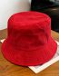Fashion Khaki Solid Corduroy Bucket Hat