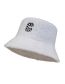 Fashion White Lamb Wool Monogram Bucket Hat
