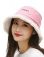 Fashion Pink Lamb Wool Monogram Bucket Hat