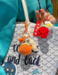 Fashion Woolen Orange Pendant (bright Future) Knitting Geometric Keychain