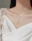 Fashion 60# Titanium Steel Geometric Necklace With Diamonds