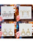 Fashion 40# Alloy Pearl Tassel And Diamond Butterfly Earrings