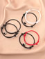 Fashion Hanging Double Rope Black And White Magnet Black And White Pair Milanese Rope Magnetic Heart Bracelet Set