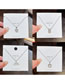 Fashion 17# Titanium Steel Diamond Heart Necklace