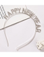 Fashion Happy New Year Color Metal Drip Letter Headband