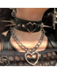 Fashion Silver Alloy Hollow Heart Chain Necklace