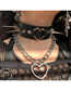 Fashion Silver Alloy Hollow Heart Chain Necklace