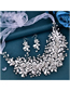 Fashion With White Organ Ribbon Hp349 Alloy Rhinestone Braided Flower Headband