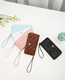 Fashion Brown Pu Embroidery Thread Wallet
