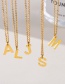 Fashion W Titanium Steel 26 Alphabet Pendant Necklace