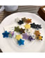 Fashion J Black And White Acetate Color Matching Five-pointed Star Hair Clip