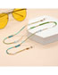 Fashion Gold Colorful Rice Bead Beaded Eye Glasses Chain