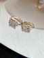Fashion 6# Ring - Emerald Geometric Ring In Copper With Square Diamonds