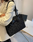 Fashion Black Polyester Printed Bow Knot Large Capacity Shoulder Bag