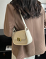 Fashion Coffee Color Pu Flap Crossbody Bag