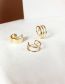 Fashion Gold Three Piece Suit Metal Multi-layer Wide Face Ear Clip Set