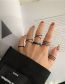 Fashion Silver Metal Geometric Ring Set