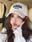 Fashion Grass Embroidered Red Cotton Letter Embroidered Baseball Cap