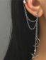 Fashion Gold Metal Xingyue Chain Ear Clip Earrings