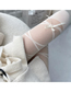 Fashion Milky White Cross Tie Bow Stockings