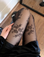 Fashion Black Lace Rose Stockings