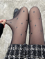 Fashion H60 Big Heart With Feet Nylon Translucent Polka Dot Love Print All-in-one Leggings