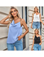 Fashion Blue Solid Color Swing Neck Camisole Top