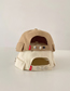 Fashion Beige Cotton Bear Label Children's Landlord Hat
