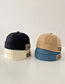 Fashion Beige Cotton Bear Label Children's Landlord Hat