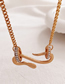 Fashion Gold Alloy Diamond Ring Serpent Necklace