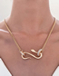 Fashion Gold Alloy Diamond Ring Serpent Necklace
