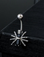 Fashion Spider 3380 Titanium Steel Inlaid Zirconium Spider Piercing Navel Nail