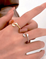 Fashion Gold Alloy Diamond Heart Ring