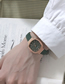 Fashion Circular Green Belt Round Dial Watch