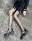 Fashion Black Heart On White Corespun Silk Heart Over-the-knee Stockings