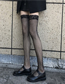 Fashion Black Nylon Hot Diamond Lace Over The Knee Stockings
