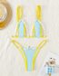 Fashion Lake Blue Polyester Lace One-piece Swimsuit