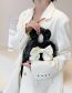 Fashion Pu White Pu Pleated Hand Carry Bow Handbag