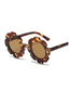 Fashion Purple Frame Gray Sheet (sand) Pc Sunflower Round Frame Sunglasses